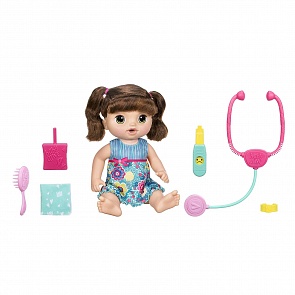 Кукла Малышка шатенка у врача из серии Baby Alive (Hasbro, c0958)